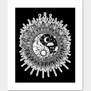 Yin Yang mandala Posters and Art